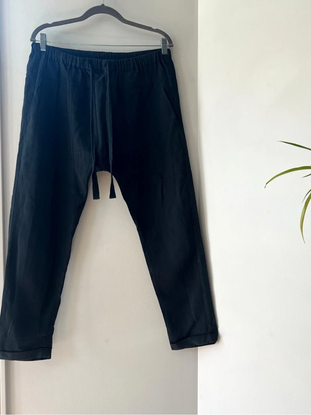 Ulla Johnson Black Linen Tencel Blend Haram Pants | Size 2